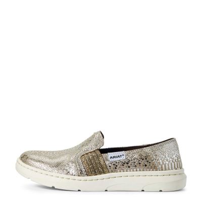 Ariat English: Ryder Zapatillas Slip On Mujer - Plateadas Serpent (UKXAJ6739)